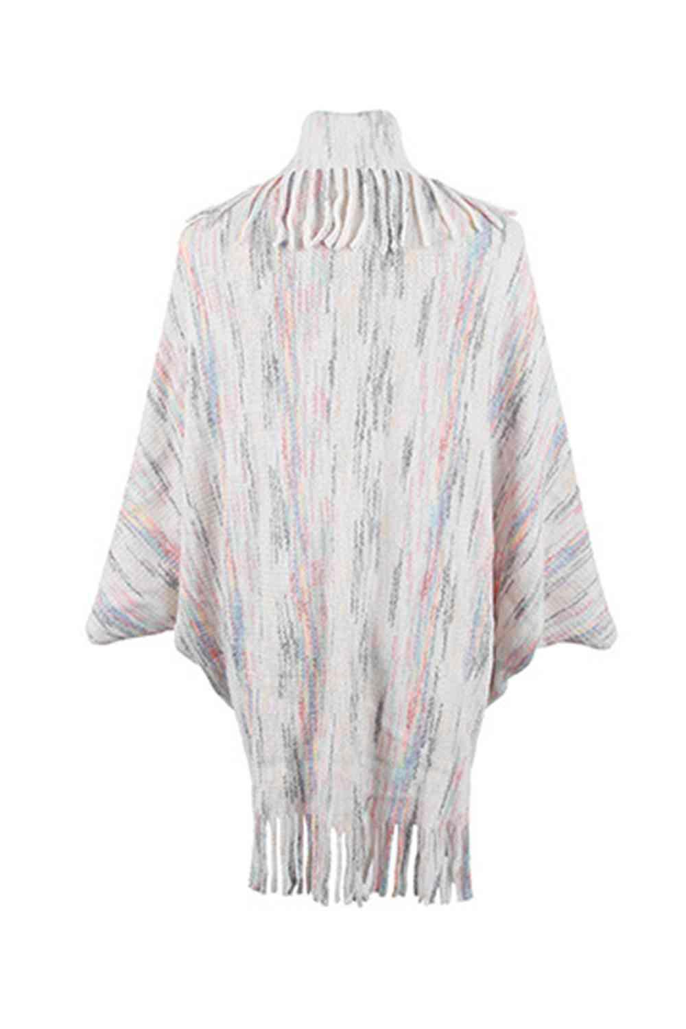 Boho Chic Cloak Sleeve Fringe Poncho - MXSTUDIO.COM