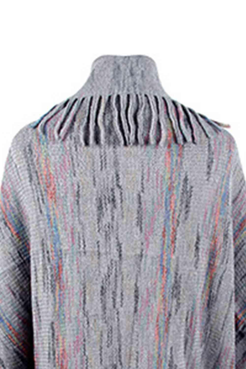 Boho Chic Cloak Sleeve Fringe Poncho - MXSTUDIO.COM