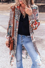 Boho Embrace Collared Long Open Front Cardigan-MXSTUDIO.COM