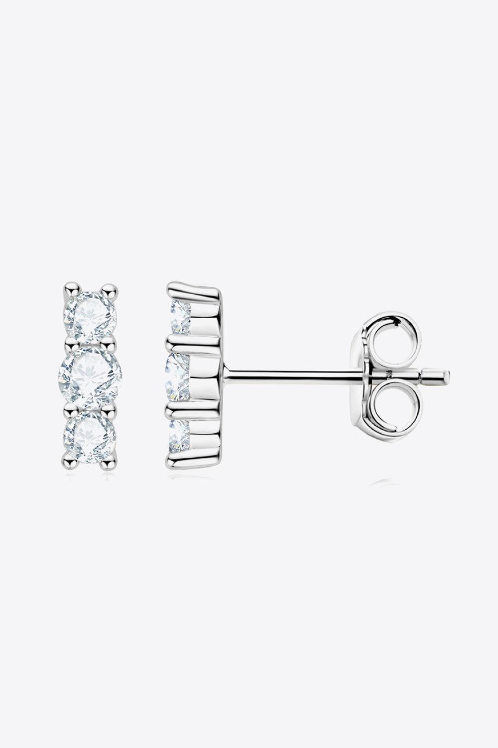 Boundless Gold/Platinum-Plated Moissanite Stud Earrings - MXSTUDIO.COM