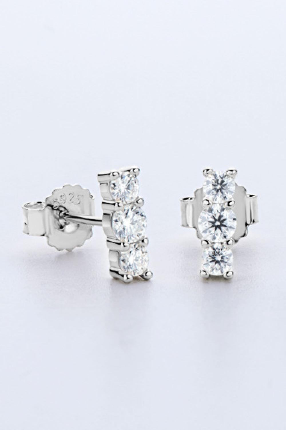 Boundless Gold/Platinum-Plated Moissanite Stud Earrings - MXSTUDIO.COM