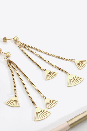 Breathtaking Allure 18K Gold Plated Dangle Fringe Earrings - MXSTUDIO.COM