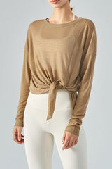 Breezy Sheer Slit Tunic Sports Top - MXSTUDIO.COM