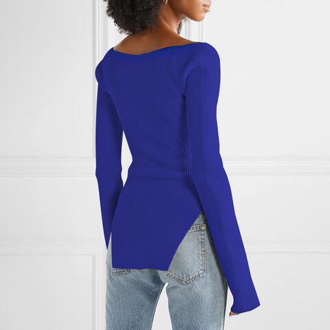 Bridgerton Inspired Knit Sweetheart Neck Sweater-MXSTUDIO.COM