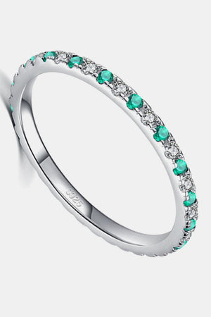 Bright Colored Sterling Silver Cubic Zirconia Ring - MXSTUDIO.COM