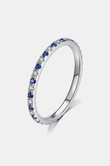 Bright Colored Sterling Silver Cubic Zirconia Ring - MXSTUDIO.COM