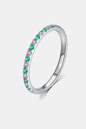 Bright Colored Sterling Silver Cubic Zirconia Ring - MXSTUDIO.COM