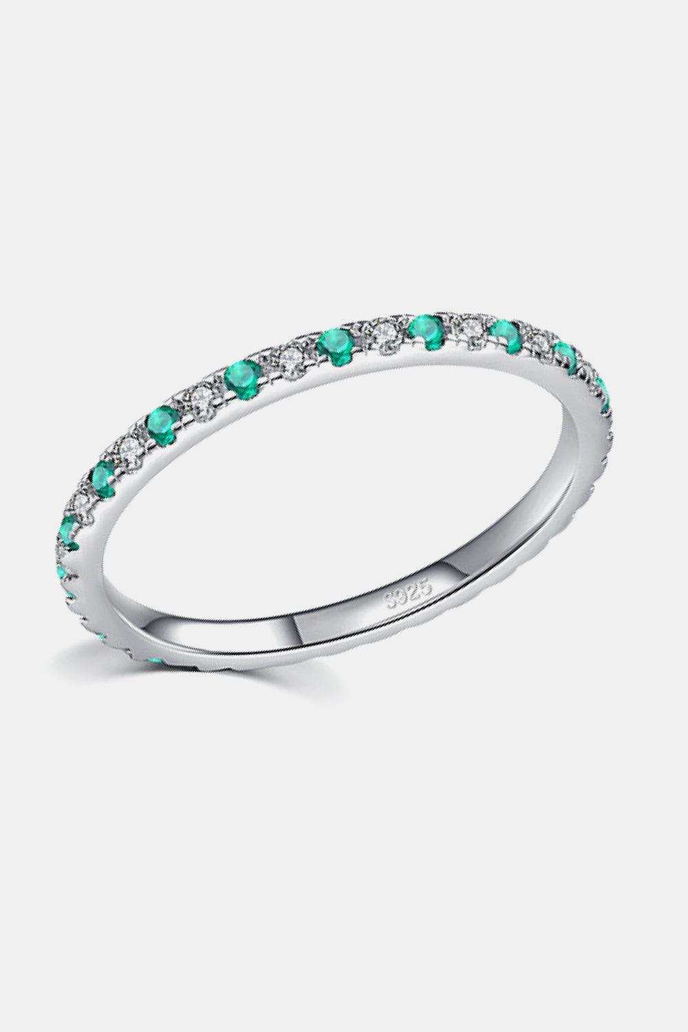 Bright Colored Sterling Silver Cubic Zirconia Ring - MXSTUDIO.COM