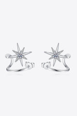 Bright Future Star Shape Moissanite Huggie Earrings - MXSTUDIO.COM