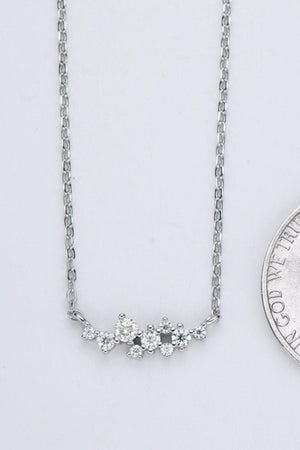 Brilliant Sterling Silver Chain Moissanite Necklace Womens - MXSTUDIO.COM