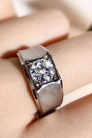 Brilliant Wide Band 1 Carat Moissanite Ring - MXSTUDIO.COM