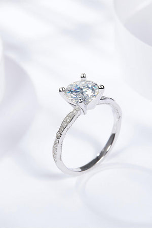 Bring Cheer Side Stone 1.5 Carat Moissanite Ring - MXSTUDIO.COM