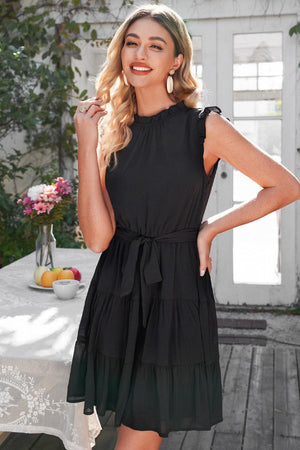 Bubbly Fresh Tiered Cap Sleeve Mini Dress - MXSTUDIO.COM