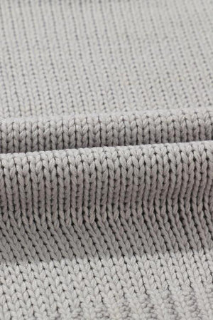 Calm Embrace Crew Neck Knitted Sweater-MXSTUDIO.COM