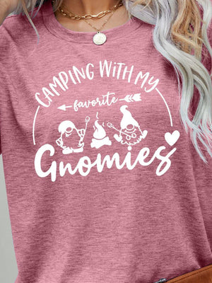 Camping With My Favorite Gnomies Camper T Shirt - MXSTUDIO.COM