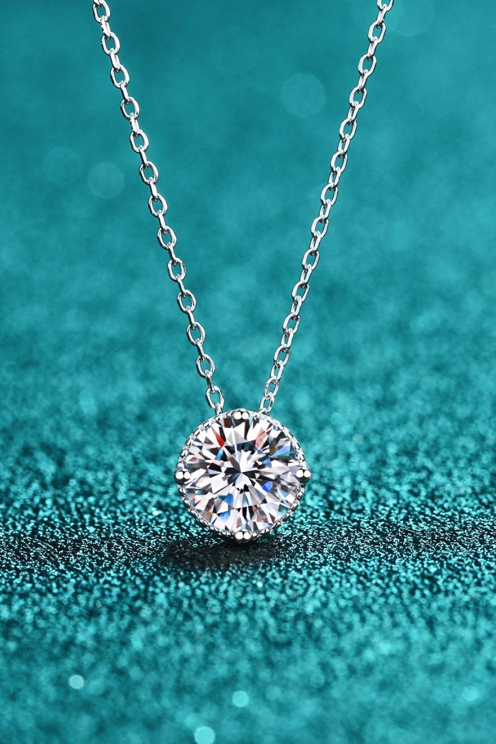 Captivating Jewel 1 Carat Moissanite Necklace - MXSTUDIO.COM