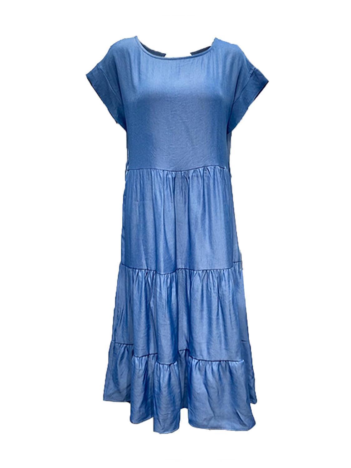 a blue dress on a white background