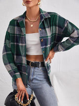 Casual Embrace Plaid Button Up Jacket-MXSTUDIO.COM