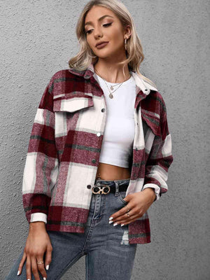 Casual Embrace Plaid Shirt Jacket - MXSTUDIO.COM