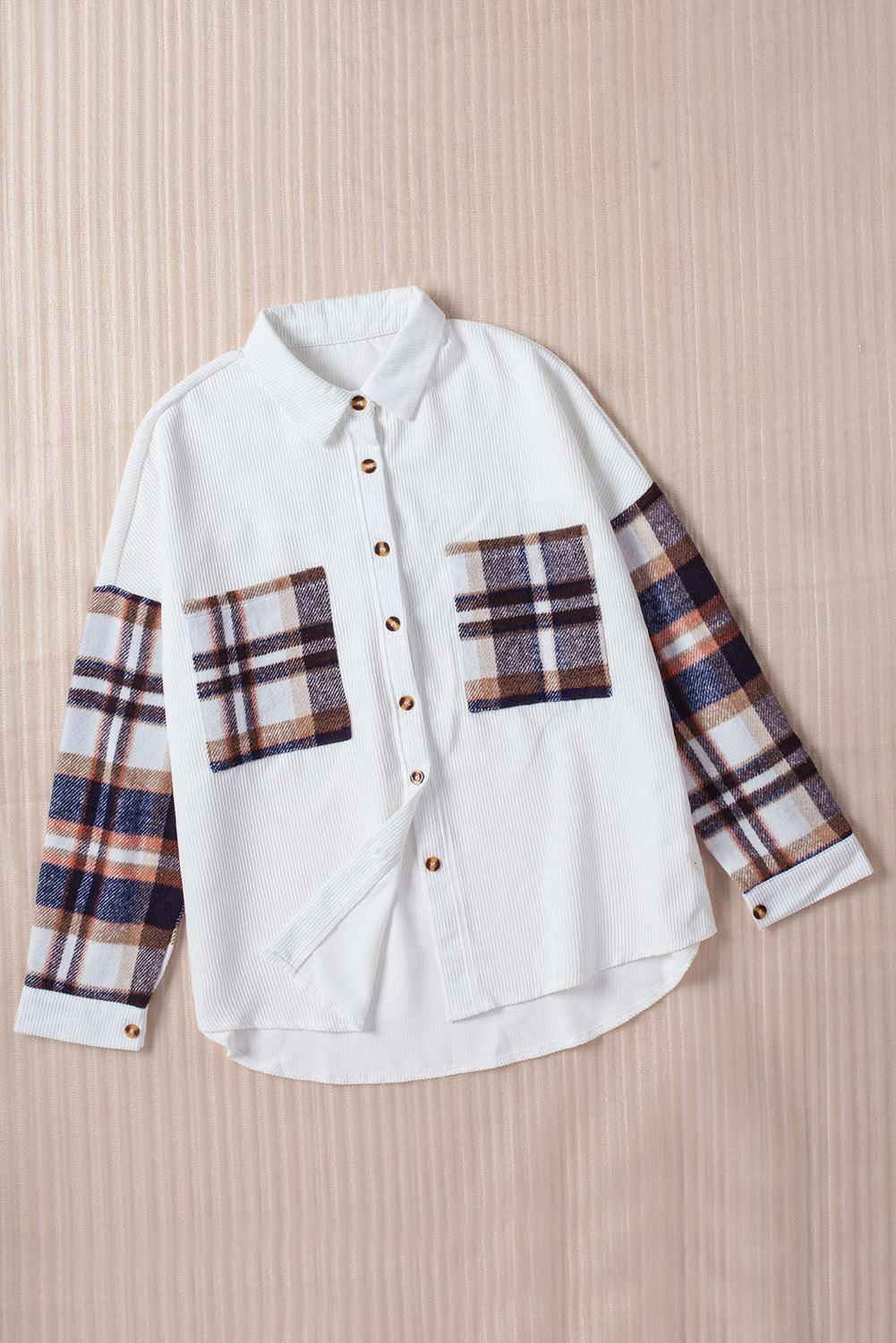 Casual Patchwork Corduroy Jacket - MXSTUDIO.COM