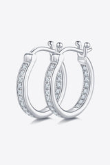 Celebrated 925 Sterling Silver Moissanite Hoop Earrings - MXSTUDIO.COM