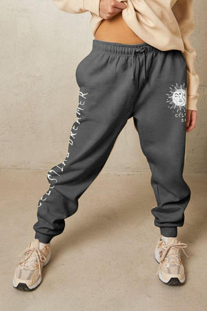 Celestial Dreamer Graphic Tapered Leg Sweatpants - MXSTUDIO.COM