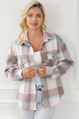 Charismatic Warmth Pocketed Plaid Jacket-MXSTUDIO.COM