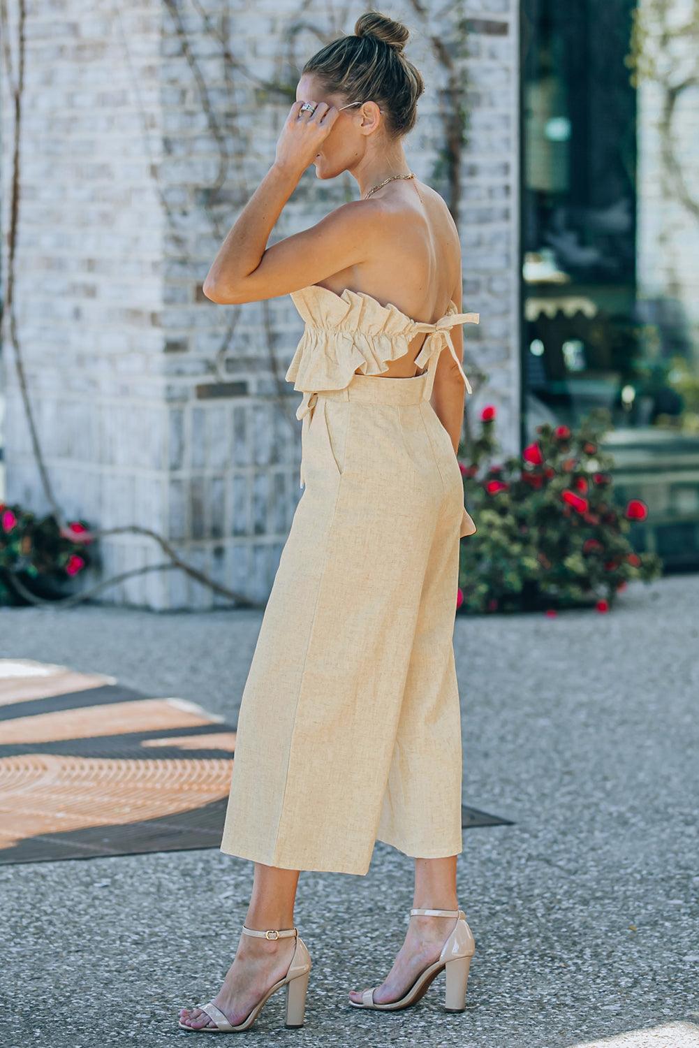 Charming Backless Jumpsuit - MXSTUDIO.COM