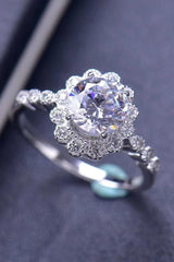 Charming Platinum-Plated 1.5 Carat Moissanite Ring - MXSTUDIO.COM