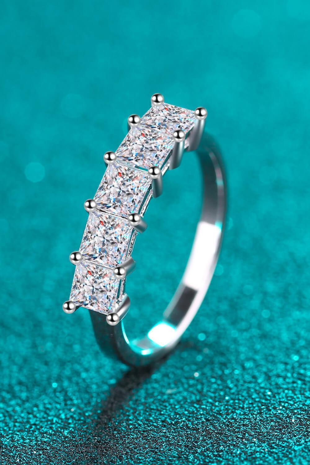 Charming Surprise Sterling Silver 2 Carat Moissanite Ring - MXSTUDIO.COM