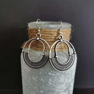 Cheer Up Alloy Geometric Dangle Earrings-MXSTUDIO.COM