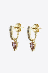 Cheerful Gold Plated 925 Sterling Silver Opal Drop Earrings - MXSTUDIO.COM