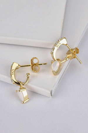 Cheerful Gold Plated 925 Sterling Silver Opal Drop Earrings - MXSTUDIO.COM