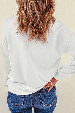 Cheers For The Holiday White Sequin Sweatshirt-MXSTUDIO.COM