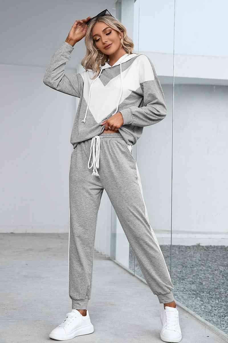 Chevron Gray Hoodie and Jogger Set - MXSTUDIO.COM