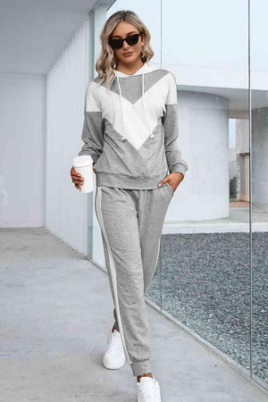 Chevron Gray Hoodie and Jogger Set - MXSTUDIO.COM