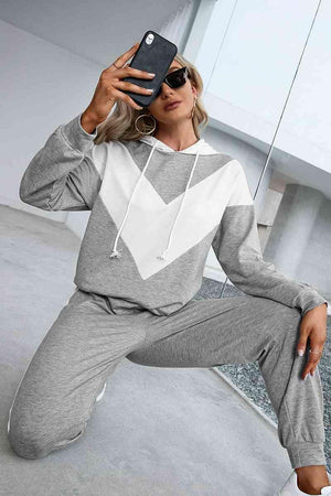 Chevron Gray Hoodie and Jogger Set - MXSTUDIO.COM