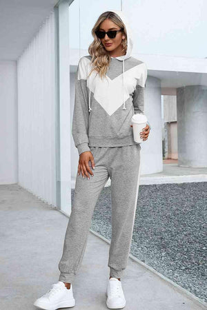 Chevron Gray Hoodie and Jogger Set - MXSTUDIO.COM