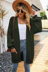 Chic Layer Long Open Front Knit Cardigan - MXSTUDIO.COM