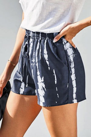 Chill Drawstring High Waist Tie Dye Shorts - MXSTUDIO.COM