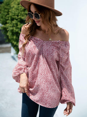 Chill Out Off Shoulder Balloon Sleeve Top - MXSTUDIO.COM