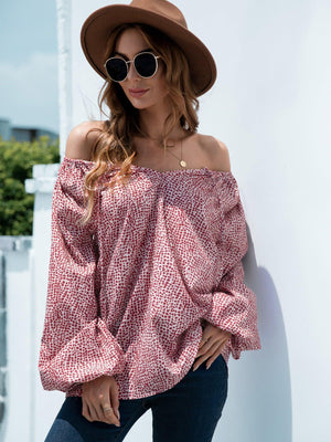 Chill Out Off Shoulder Balloon Sleeve Top - MXSTUDIO.COM