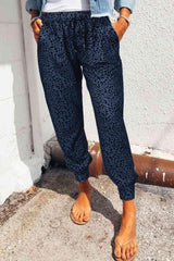 Chill Out Pocketed Jogger Leopard Print Pants - MXSTUDIO.COM