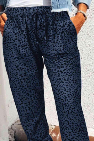 Chill Out Pocketed Jogger Leopard Print Pants - MXSTUDIO.COM