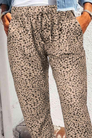 Chill Out Pocketed Jogger Leopard Print Pants - MXSTUDIO.COM