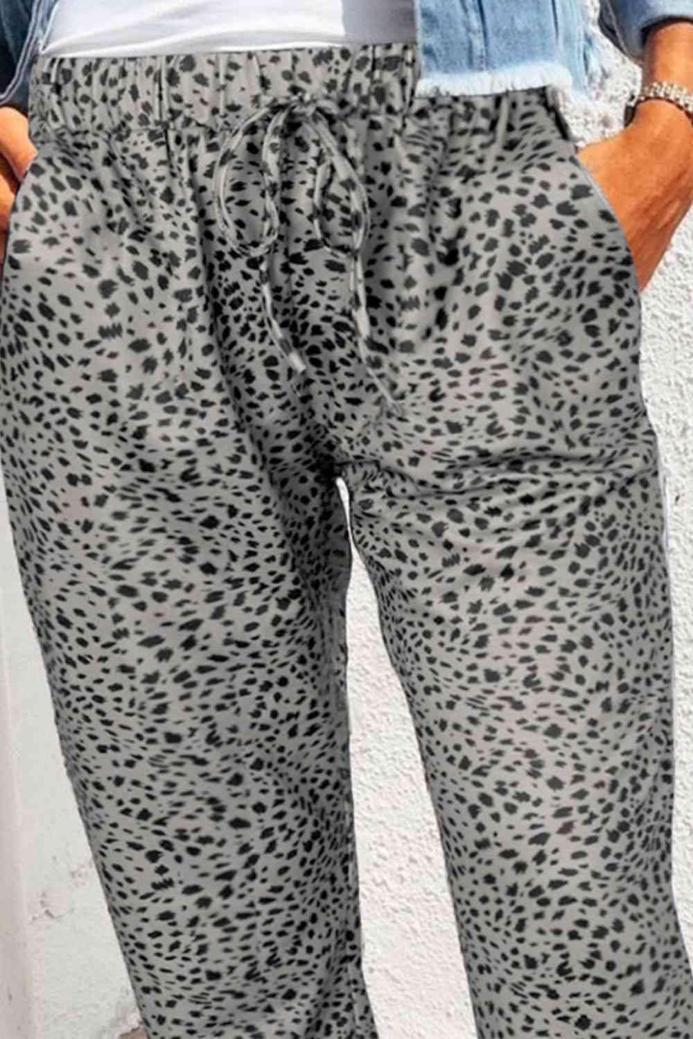 Chill Out Pocketed Jogger Leopard Print Pants - MXSTUDIO.COM