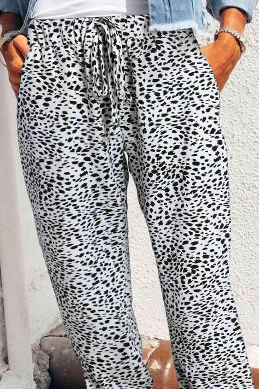 Chill Out Pocketed Jogger Leopard Print Pants - MXSTUDIO.COM