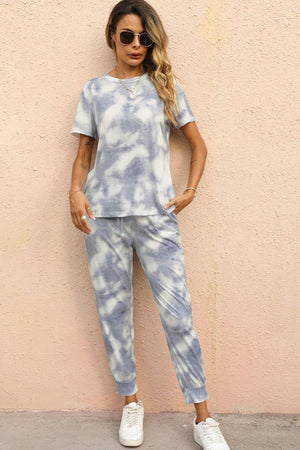 Chill Out Short Sleeve Tie Dye Pants Set - MXSTUDIO.COM