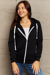 Chilly Days Ensemble Long Sleeve Zip Up Hoodie - MXSTUDIO.COM