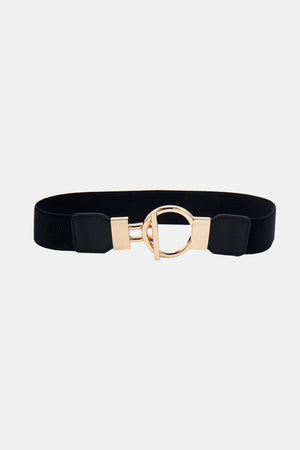 Circle Shape Buckle Zinc Alloy Elastic Waist Belt - MXSTUDIO.COM